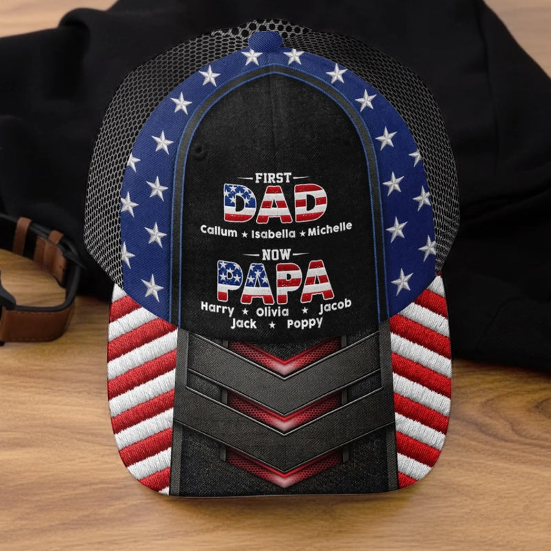 Personalized Classic Cap – Gifts For Grandpa, Dad – Grandpa Love Never Fades
