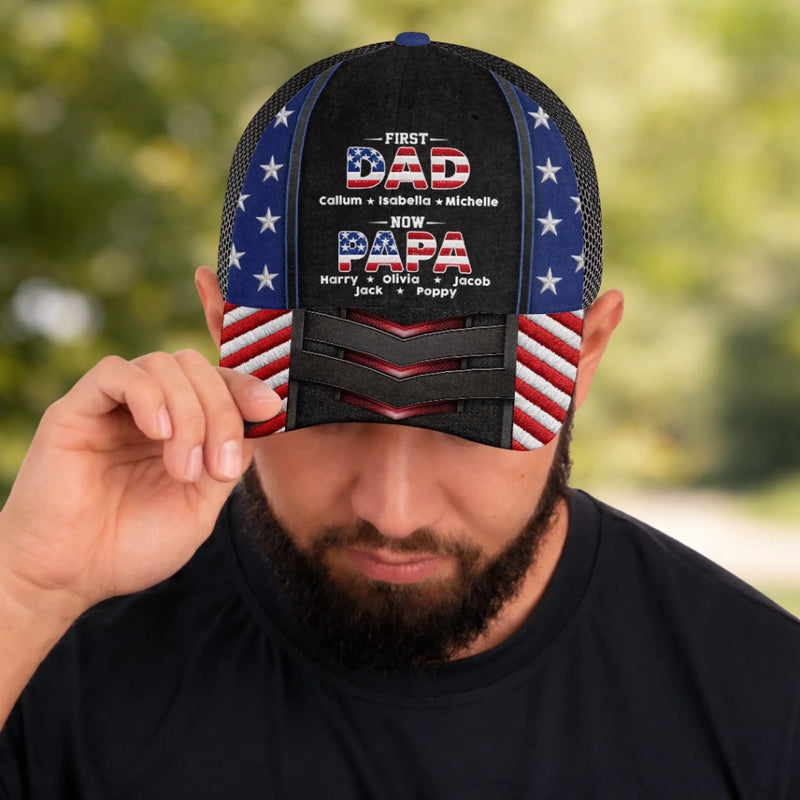 Personalized Classic Cap – Gifts For Grandpa, Dad – Grandpa Love Never Fades