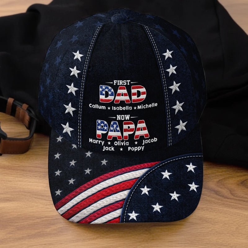 Personalized Classic Cap – Gifts For Grandpa, Dad – Dad Always Our Protector