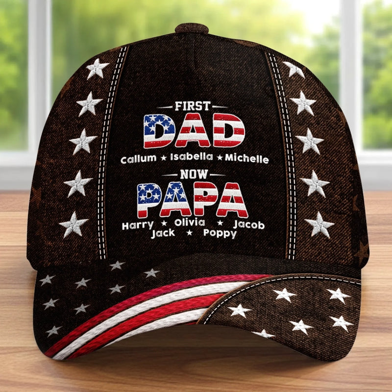 Personalized Classic Cap – Gifts For Grandpa, Dad – Dad Always Our Protector
