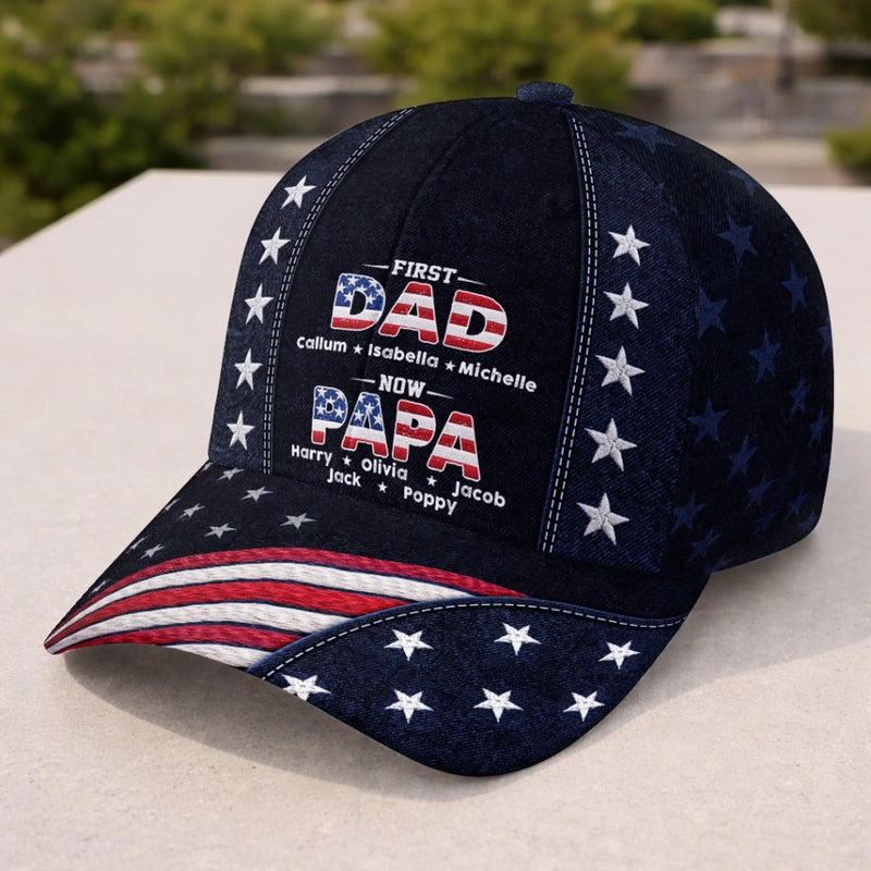 Personalized Classic Cap – Gifts For Grandpa, Dad – Dad Always Our Protector