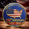 Personalized America 250th Anniversary Commemorative Keepsake Coin – Gifts For Family – Together We Celebrate Freedom