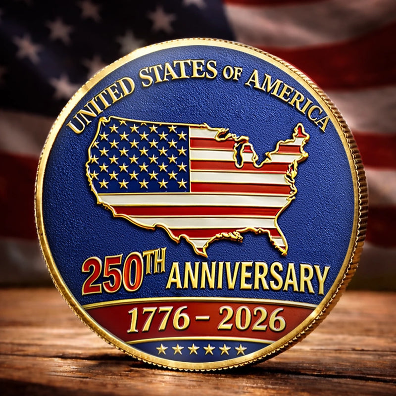 Personalized America 250th Anniversary Commemorative Keepsake Coin – Gifts For Family – Together We Celebrate Freedom