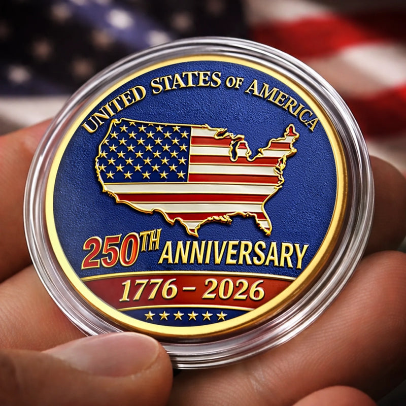 Personalized America 250th Anniversary Commemorative Keepsake Coin – Gifts For Family – Together We Celebrate Freedom