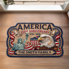 Personalized America 250th Anniversary Shaped Doormat – Gifts For Family – United In Pride And Honor