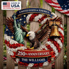 Personalized America 250th Anniversary Wood Sign – Gifts For Family – Freedom Is Who We Are