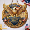 Personalized America 250th Anniversary Wood Sign – Gifts For Family – United In Strength And Hope