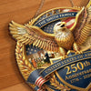Personalized America 250th Anniversary Wood Sign – Gifts For Family – United In Strength And Hope
