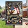 Personalized America 250th Anniversary  Metal Sign – Gifts For Family – Rooted In Freedom Raised With Pride
