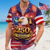 Personalized America 250th Anniversary – Custom Unisex Tropical Hawaiian Aloha Shirt – Gifts For Men, Women – Let Freedom Shine With Aloha