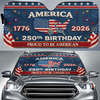 Personalized America 250th Anniversary – Custom Auto Windshield Sunshade – Gifts For Women, Men  – One Nation, Endless Pride