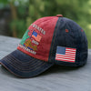 Personalized America 250th Anniversary – Washed Denim Baseball Cap – Gifts For Men, Women – The Long Game