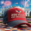 Personalized America 250th Anniversary – Embroidered Retro Washed Cap – Gifts For Men, Women – Freedom Looks Good on Me