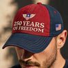 Personalized America 250th Anniversary – Embroidered Retro Washed Cap – Gifts For Men, Women – Freedom Looks Good on Me