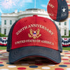 Personalized America 250th Anniversary – Embroidered Retro Washed Cap – Gifts For Men, Women – 250 Years Unshaken