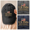 Personalized America 250th Anniversary – Vintage Washed Denim Baseball Cap US – Gifts For Men, Women – America’s 250-Year Legacy