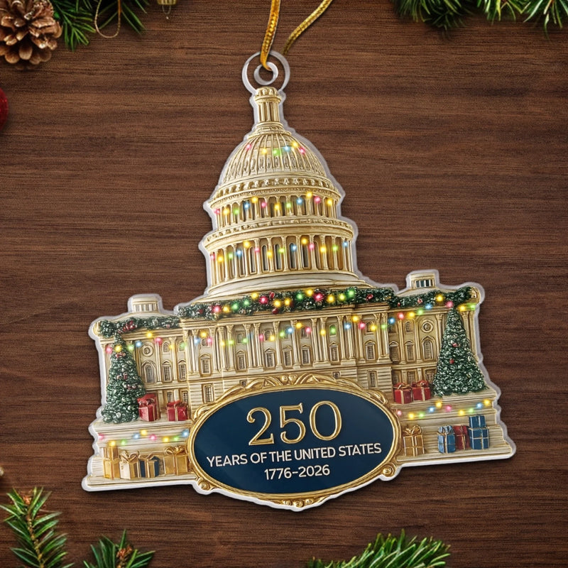 Personalized America 250th Anniversary – Acrylic Ornament – Gifts For Family – A Quarter Millennium Of Liberty