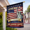 Personalized America 250th Anniversary Flag – Gifts For Family – Family Is Forever Love