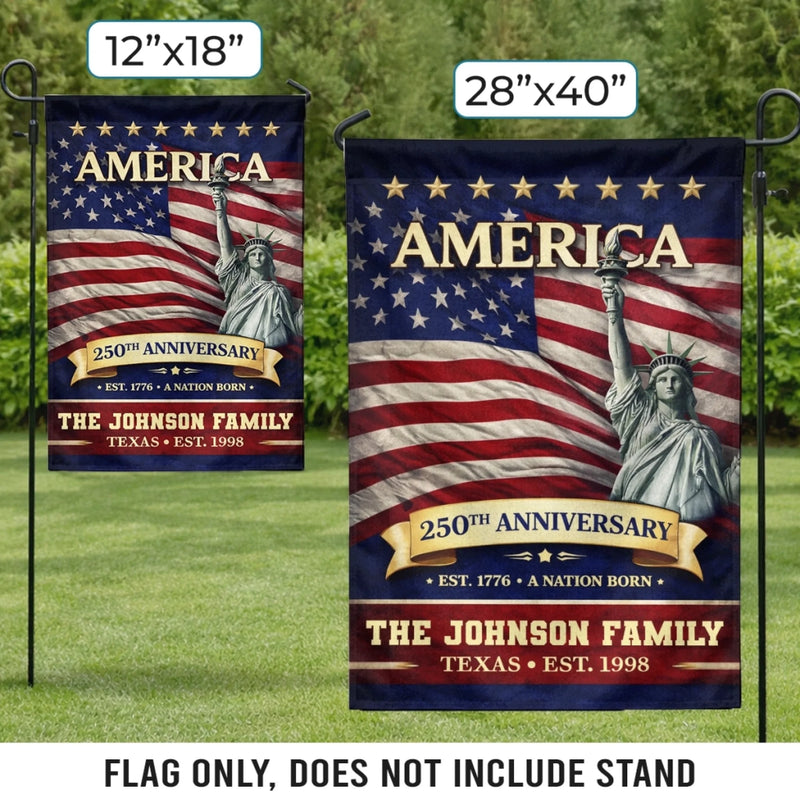 Personalized America 250th Anniversary Flag – Gifts For Family – Family Is Forever Love