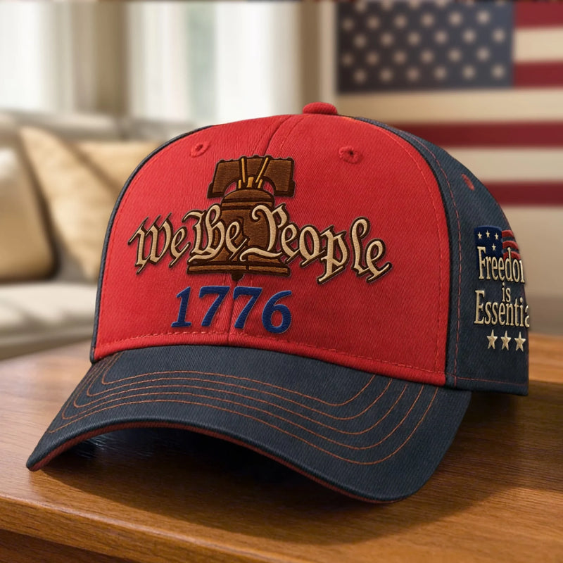 Personalized America 250th Anniversary – Embroidered Retro Washed Cap – Gifts For Men, Women – Freedom Is Essential