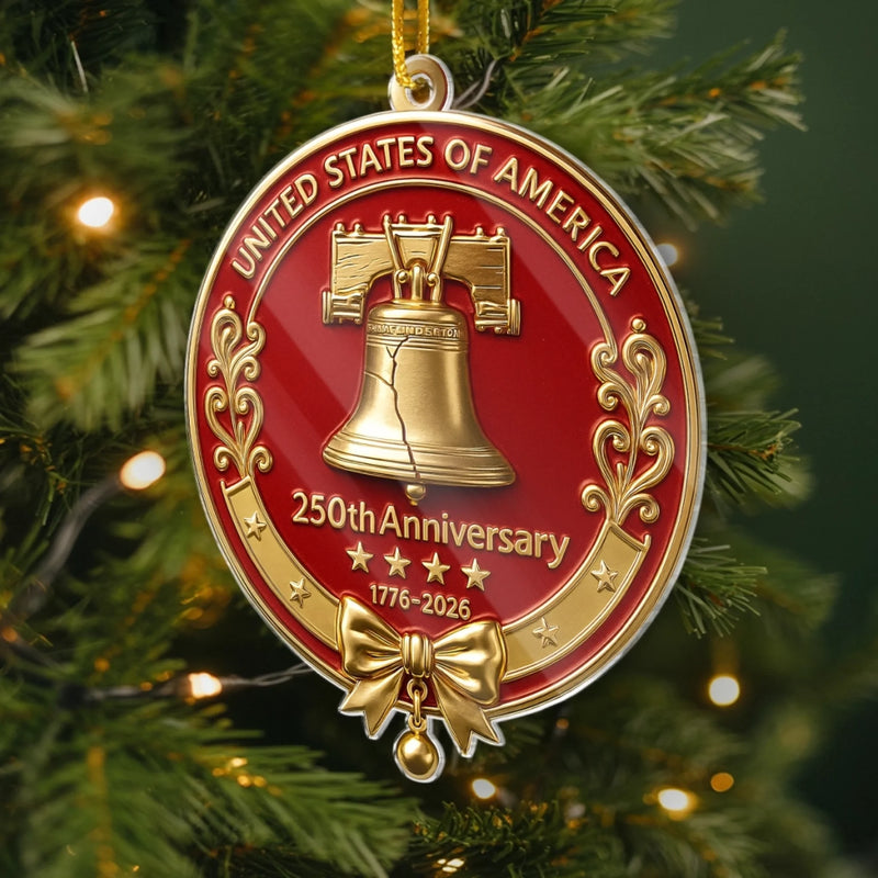 Personalized America 250th Anniversary – Acrylic Ornament – Gifts For Family – Time To Celebrate