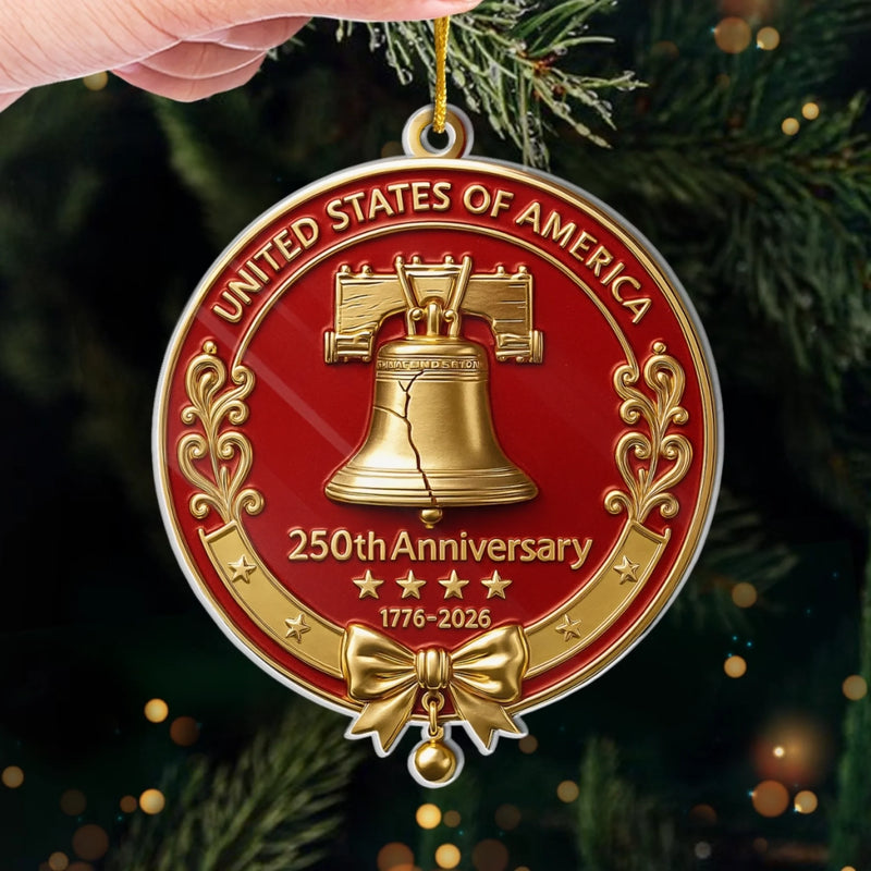 Personalized America 250th Anniversary – Acrylic Ornament – Gifts For Family – Time To Celebrate