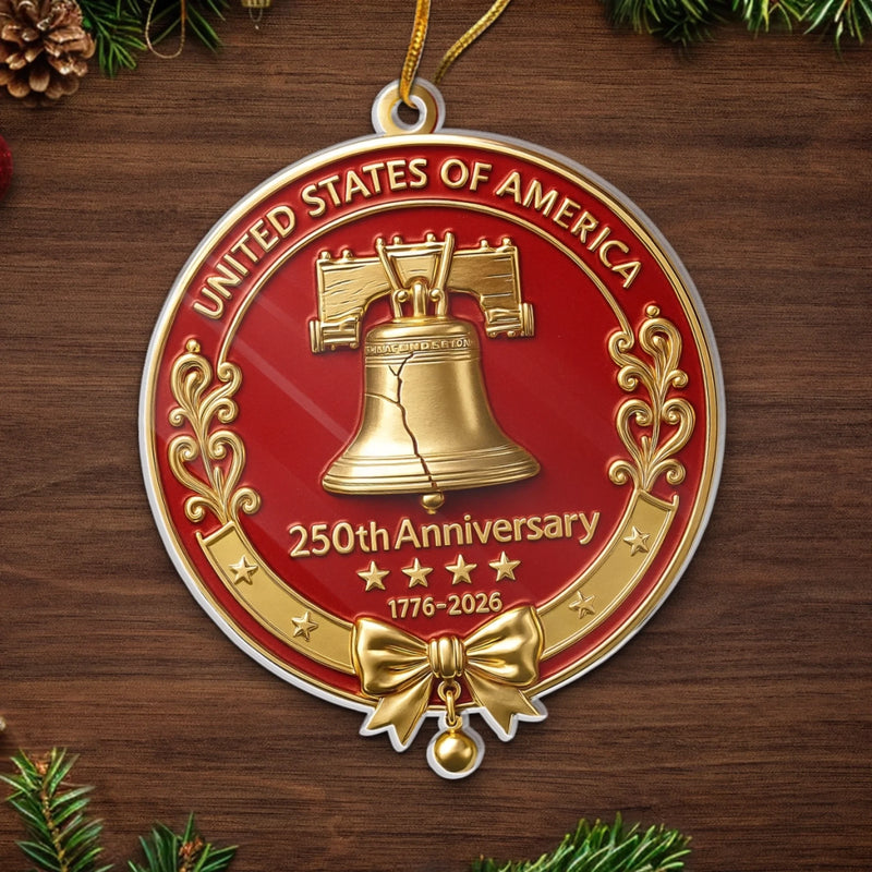 Personalized America 250th Anniversary – Acrylic Ornament – Gifts For Family – Time To Celebrate