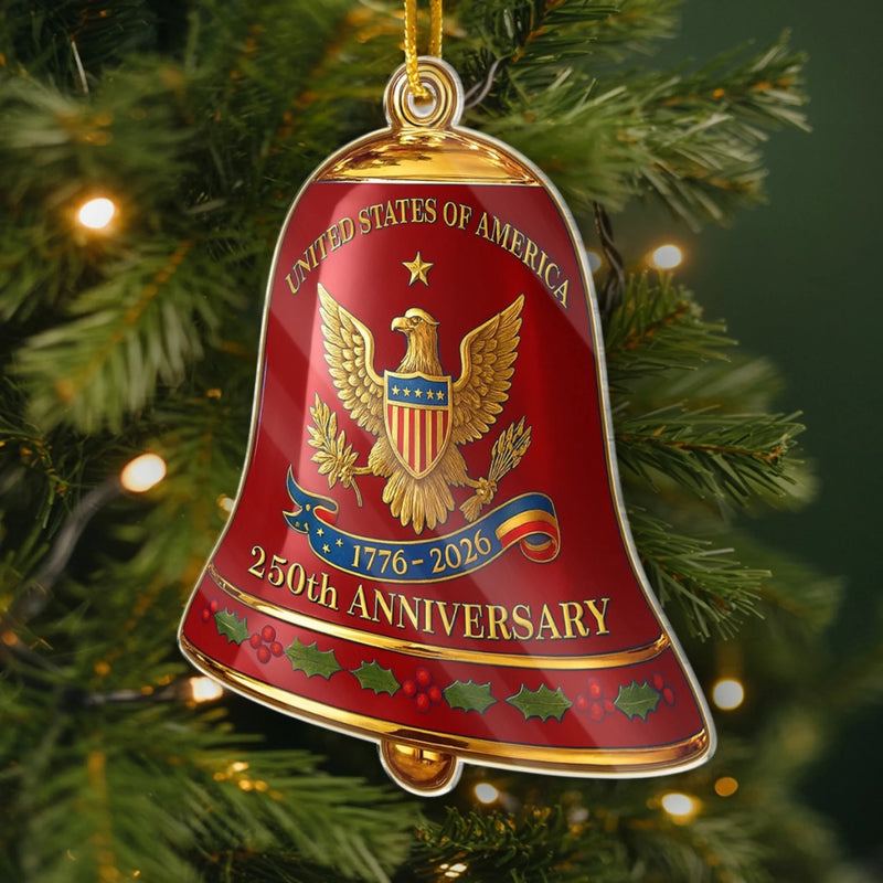Personalized America 250th Anniversary – Acrylic Ornament – Gifts For Family – The Spirit Of Freedom Never Fades