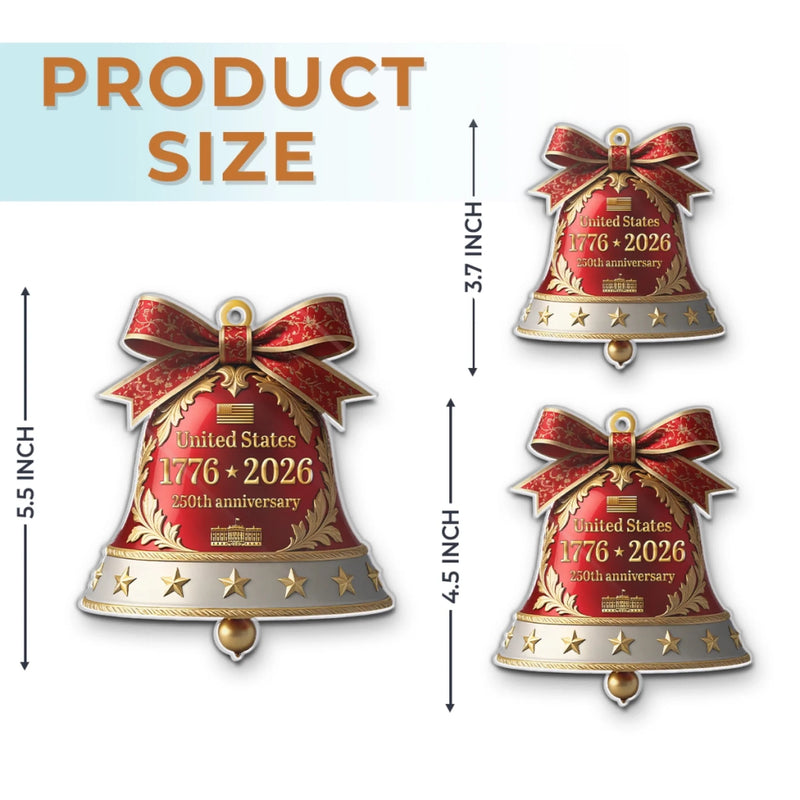 Personalized America 250th Anniversary – Acrylic Ornament – Gifts For Family – 250th Anniversary