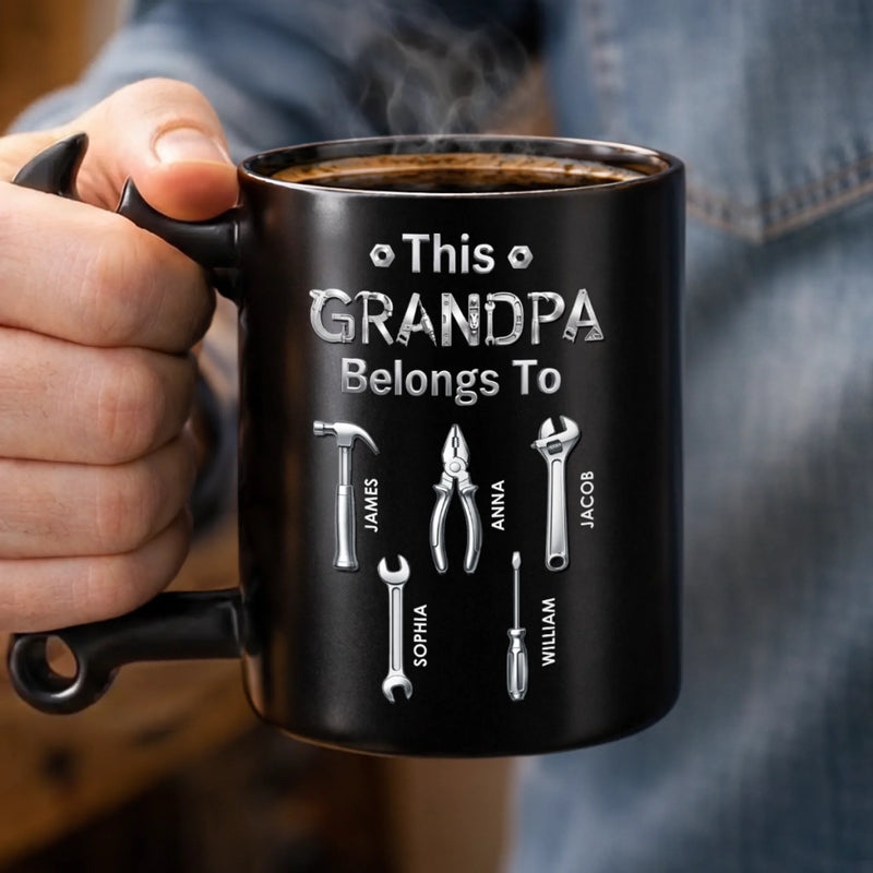 Personalized Wrench Handle Mug – Father's Day Gifts For Dad, Grandpa – Tool Time With Dad