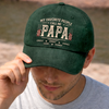 Personalized Vintage Washed Denim Baseball Cap – Father’s Day Gift For Dad – The Man The Myth Dad