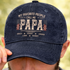 Personalized Vintage Washed Denim Baseball Cap – Father’s Day Gift For Dad – The Man The Myth Dad