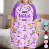 Personalized Women's Sleep Tee – Mother's Day Gifts For Grandma – All Love Leads To Nana