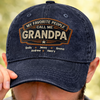 Personalized Vintage Washed Denim Baseball Cap – Father’s Day Gift For Dad – Everyday Hero Called Dad
