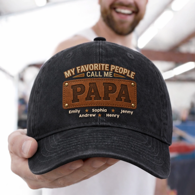 Personalized Vintage Washed Denim Baseball Cap – Father’s Day Gift For Dad – Cheers To The Man Who Does It All