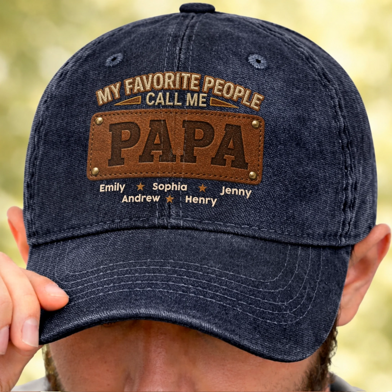 Personalized Vintage Washed Denim Baseball Cap – Father’s Day Gift For Dad – Cheers To The Man Who Does It All