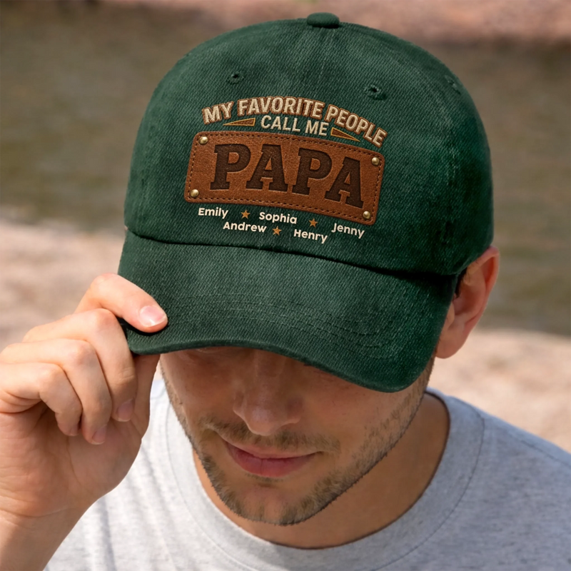 Personalized Vintage Washed Denim Baseball Cap – Father’s Day Gift For Dad – Cheers To The Man Who Does It All