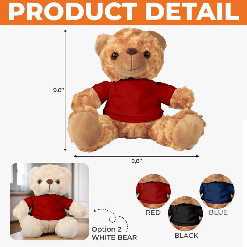 Personalized Photo Teddy Bear Plush – Meaningful Memorial or Graduation Gift – Walking Beside You On Graduation Day