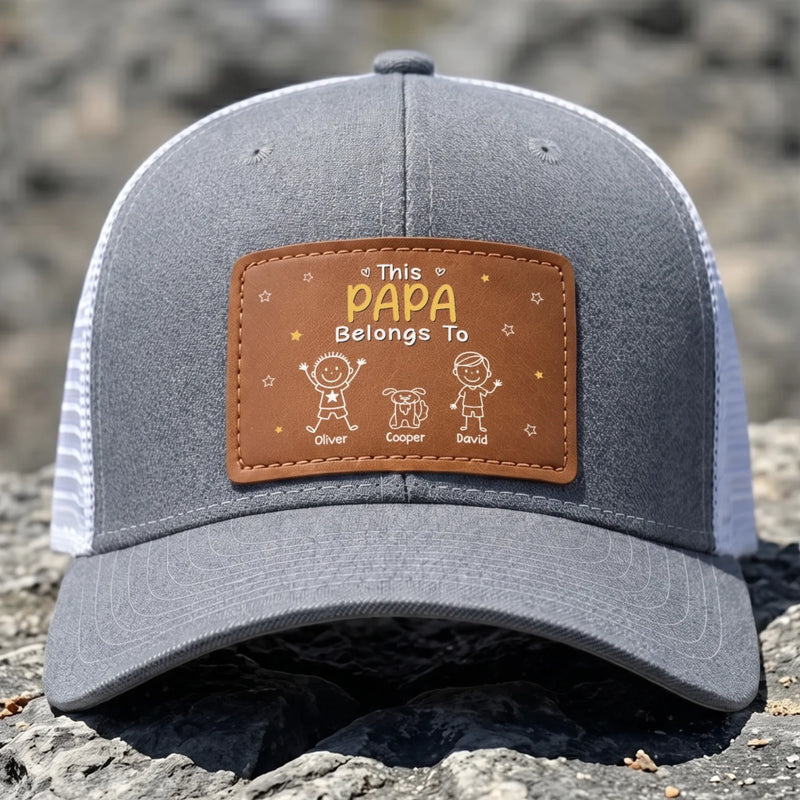 Personalized Leather Patch Hat – Father's Day Gifts For Grandpa – Grandpa Knows Best Always