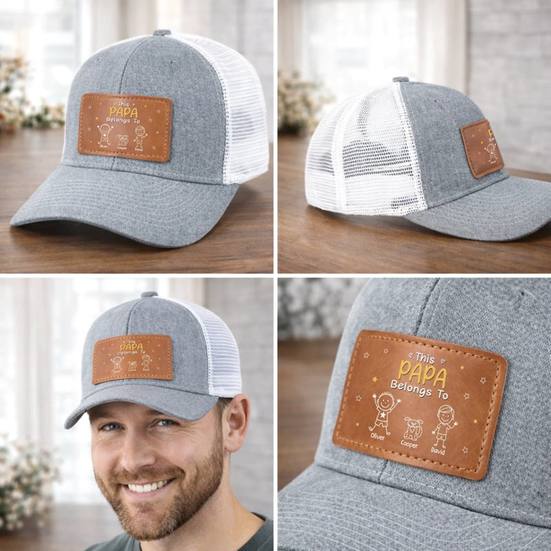 Personalized Leather Patch Hat – Father's Day Gifts For Grandpa – Grandpa Knows Best Always