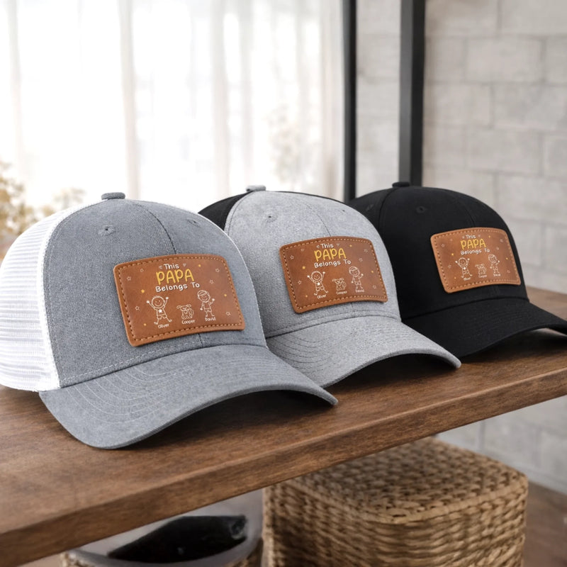 Personalized Leather Patch Hat – Father's Day Gifts For Grandpa – Grandpa Knows Best Always