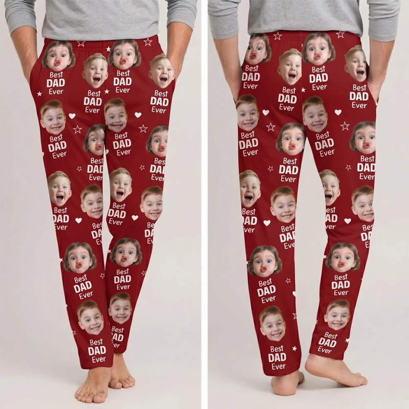 Personalized Pajama Pants – Gifts For Mom, Dad –  Family Love Never Sleeps Ever