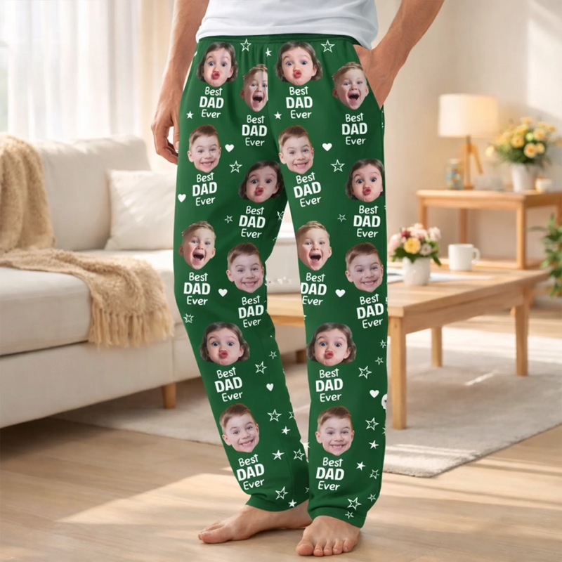Personalized Pajama Pants – Gifts For Mom, Dad –  Family Love Never Sleeps Ever