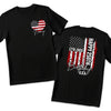 Personalized America 250th Anniversary – Back And Front Printed Unisex T-shirt – Gifts For Men, Women – We Love Freedom