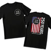 Personalized America 250th Anniversary – Back And Front Printed Unisex T-shirt – Gifts For Men, Women – Sparkling Flag, Freedom Forever