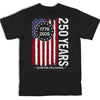 Personalized America 250th Anniversary – Back And Front Printed Unisex T-shirt – Gifts For Men, Women – Sparkling Flag, Freedom Forever