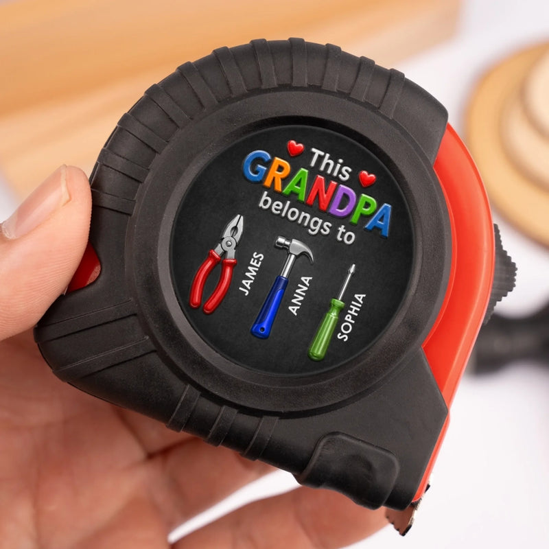 Personalized Tape Measure – Father's Day Gifts For Dad, Grandpa – Dad Measures It Right