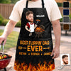 Personalized Photo Apron With Pocket – Father's Day Gifts For Dad, Grandpa – King Of The Grill Dad