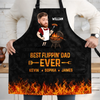 Personalized Photo Apron With Pocket – Father's Day Gifts For Dad, Grandpa – King Of The Grill Dad