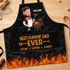 Personalized Photo Apron With Pocket – Father's Day Gifts For Dad, Grandpa – King Of The Grill Dad